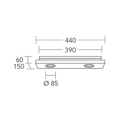 HerzBlut Lennon ceiling light, 44 cm, 2-bulb, wood, GU10
