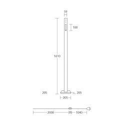 HerzBlut LED floor lamp Leonora, wood, reading light, dimmable
