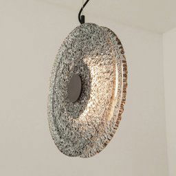 Zambelis LED pendant light 23072, smoke grey, glass, Ø 28 cm, 3,000 K