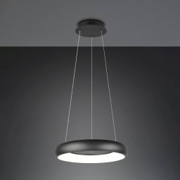 Trio Lighting LED pendant light Cardona, Ø 46.5 cm, black, CCT, metal