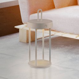 JUST LIGHT. GmbH JUST LIGHT. LED table lamp Anselm grey-beige 28cm iron