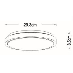 Lucide Dasher LED ceiling light, black, Ø 29.3 cm, 2700 K, IP44