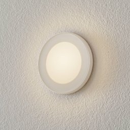 BEGA Accenta wall lamp round ring white 160 lm