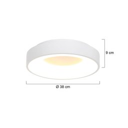 Steinhauer LED ceiling light Ringlede, 2,700 K, Ø 38 cm, white, metal