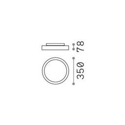 Ideallux Ideal Lux LED ceiling light Fly, black, aluminium, Ø 35 cm