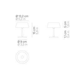 Zafferano Sister Light mini battery table green