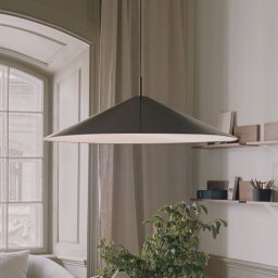 New Works LED hanging light Brolly, Ø 90 cm, black, aluminium