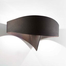 Selène Scudo LED wall light made of steel, bronze