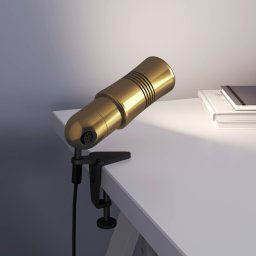 Top Light Neo! Clamp LED clip-on light, brass