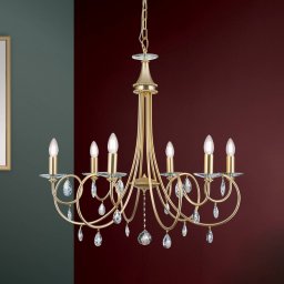 ORION Violetta Chandelier Six Bulbs Gold