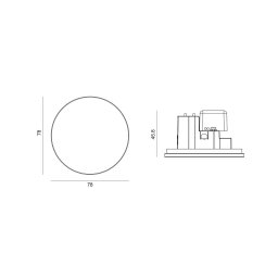 Molto Luce LED recessed light Wall 68R Glass RD, white, aluminium, CCT