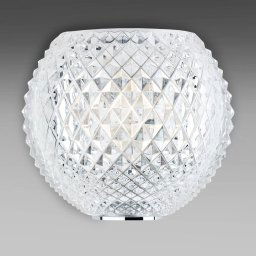 Fabbian Patterned Diamond and Swirl crystal wall light