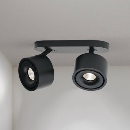 ORION Specter LED downlight, black, length 19.4 cm, aluminium