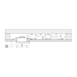 Deko-Light LED recessed ceiling light Dione, IP44, 3,000 K, nickel, dimmable