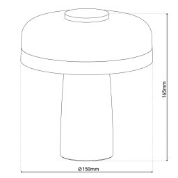 Näve LED table lamp Pilu, mint, height 16.5 cm metal touchdim