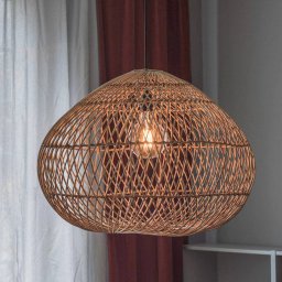 PR Home outdoor hanging light Kare, UK plug, natural, Ø 50 cm