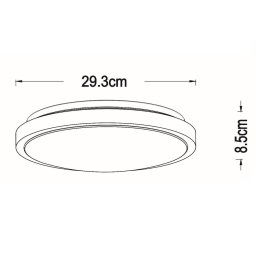 Lucide Dasher LED ceiling light, white, Ø 29.3 cm, 2700 K, IP44