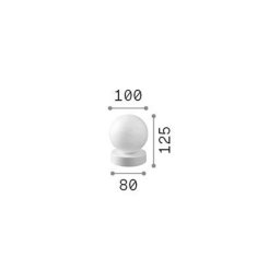 Ideallux Ideal Lux Carta table lamp, white, plastic, Ø 10 cm