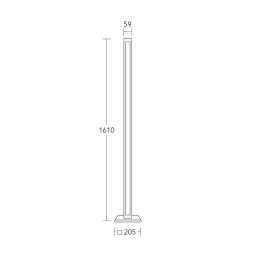 HerzBlut LED floor lamp Karl K, wood, dimmable, 161 cm