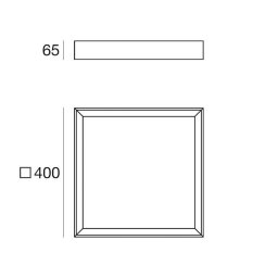 Linea Light LED ceiling light Tara Q, 40 x 40 cm, black, 3,000 K, aluminium