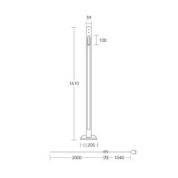 HerzBlut LED floor lamp Karl K, wood, reading light, dimmable