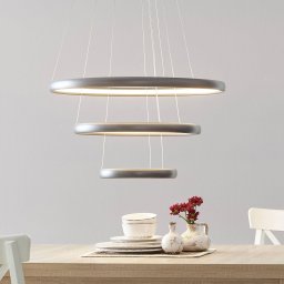 Aluminor Trinity LED hanging light made of aluminium silver