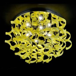 Metallux Bright ceiling light YELLOW 70 cm diameter