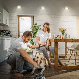 Briloner Klira LED recessed light, matt nickel, Ø9cm, IP44, dimmable, 3 units