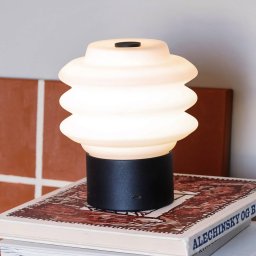 Dyberg Larsen LED table lamp Diva, white/black