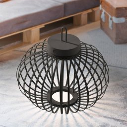 JUST LIGHT. GmbH JUST LIGHT. LED table lamp Akuba black 33 cm bamboo