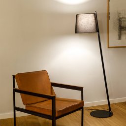 LEDS-C4 Clip floor lamp H 158 cm black lampshade