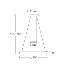 HerzBlut LED pendant light Leonora, wood, 50 cm, dimmable