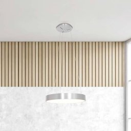 Steinhauer Ringlede LED pendant light, Ø 48 cm, silver