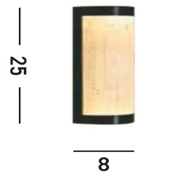 Searchlight LED wall light Nile, height 25 cm, black, steel, IP44