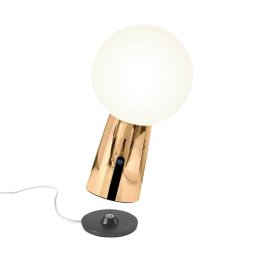 Zafferano Olimpia rechargeable lamp, gold foil interior