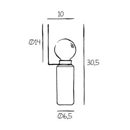 DESIGN BY US Blindspot table lamp, brown, marble