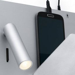 FARO BARCELONA Compact Suau LED wall lamp with a USB charger
