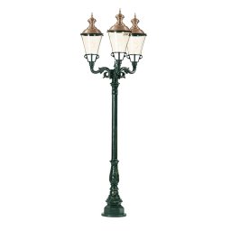 K.S. Verlichting 3-bulb Parijs lamp post, black
