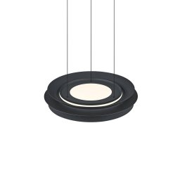 HELL LED pendant light Lys, black, Ø 45 cm, CCT, remote control