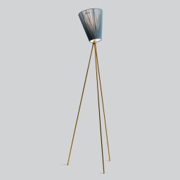 Northern Oslo Wood floor lamp gold/green