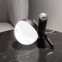 Linea Light Rossini LED table lamp, black, aluminium, PMMA, dimmable