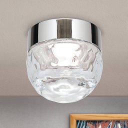 ORION Ball LED ceiling light, 1-bulb, nickel, round
