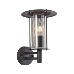 Brilliant Detroit outdoor wall light, matt black, metal, plastic