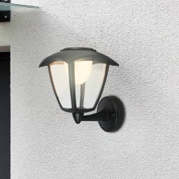 Briloner LED outdoor wall light with rechargeable battery 3929015, black, touch dimmer