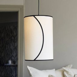 PR Home Ava hanging light, Ø 30 cm, organic cotton, cream