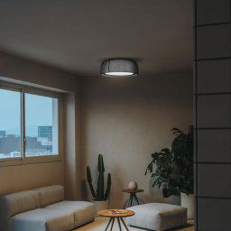 LEDS-C4 LED ceiling lamp Gong, grey, 3,000 K, Ø 61.2 cm