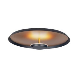 HighLight LED ceiling light Oro, Ø 36 cm, black/gold, metal dimmable