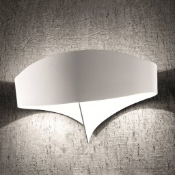 Selène Scudo LED wall light made of steel, white