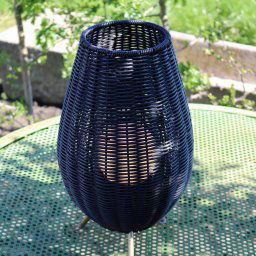 Lucide Colin LED outdoor table lamp, rechargeable battery, 36 cm, black