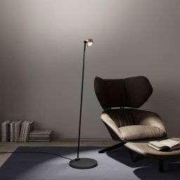 Top Light Puk! 80 Floor LED clear/matt lenses copper/black